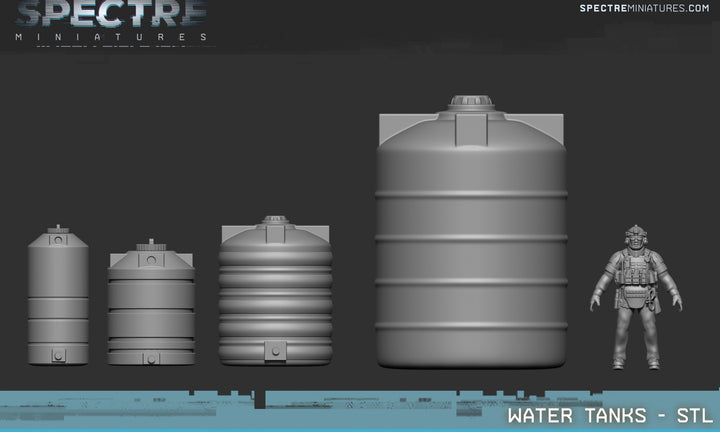 Water Tanks [STL Digital Download]